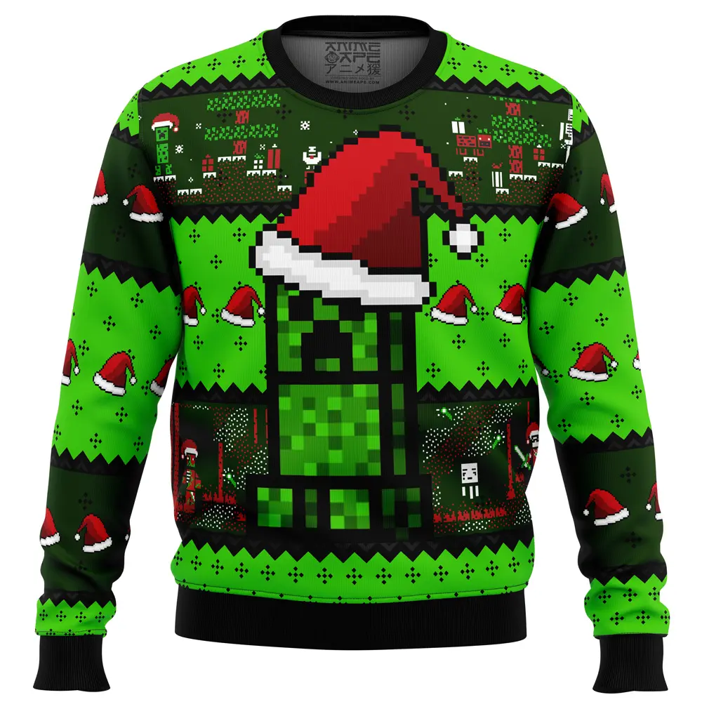 Minecraft Creepr Ugly Christmas Sweater Perfect And Unique Gifts For Adults Kids On Christmas
