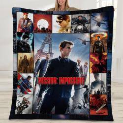 Movie Mission Impossible Action Movie Fleece Sherpa Blanket Perfect Gifts For Family On Christmas