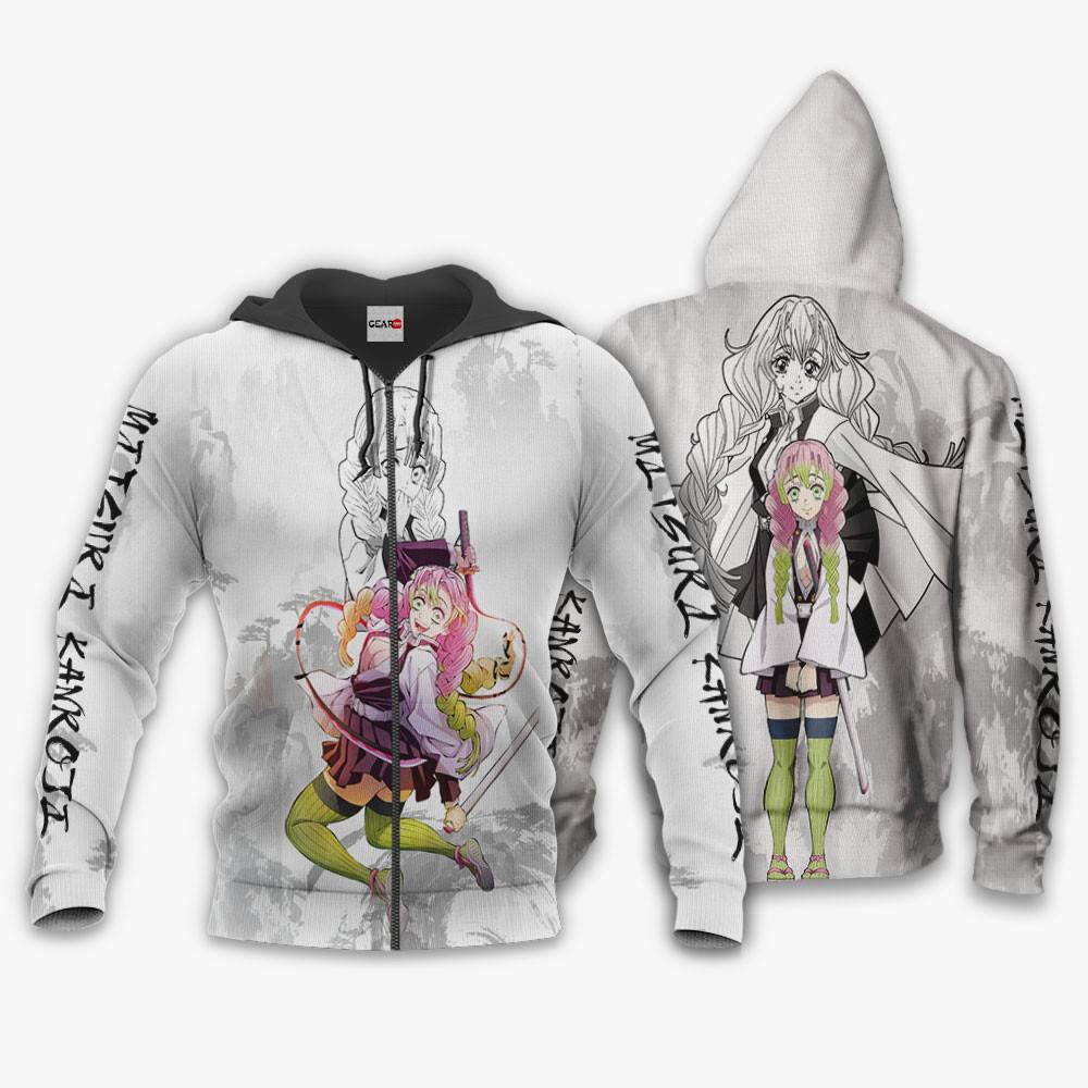Anime Mitsuri Kanroji Hoodie Kimetsu Custom Anime Perfect And Unique Gifts For Otaku Anime Fans On Christmas