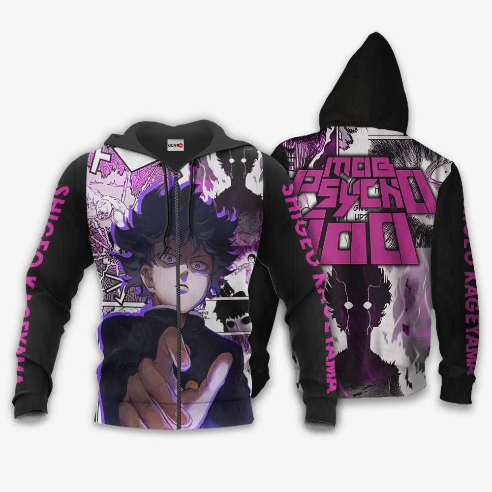 Anime Mob Psycho 100 Hoodie Custom Shigeo Kageyama Anime Shirts Perfect And Unique Gifts For Otaku Anime Fans On Christmas