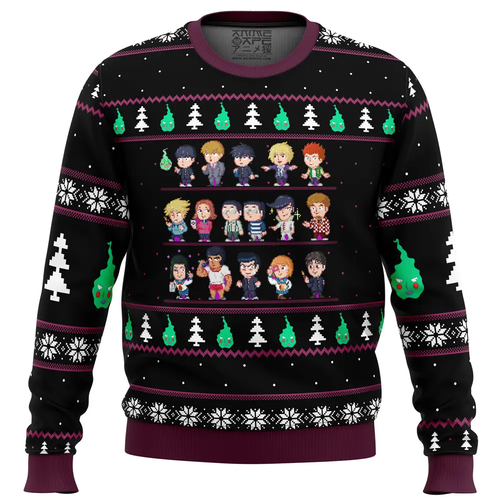 Mob Psycho 100 Sprites Ugly Christmas Sweater Perfect And Unique Gifts For Adults Kids On Christmas