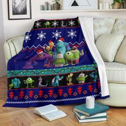Anime Monsters University Christmas Fleece Sherpa Blanket Amazing Gift Idea Perfect Gifts For Family On Christmas