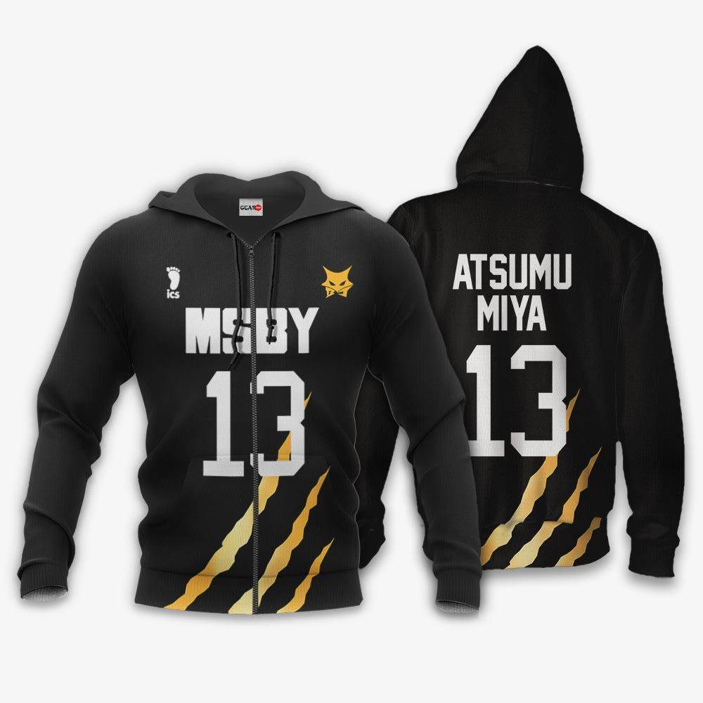 Anime MSBY Atsumu Miya Hoodie Uniform Costume Number 13 Haikyuu Anime Shirts Perfect And Unique Gifts For Otaku On Christmas
