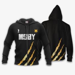 Anime MSBY Black Jackal Uniform Costume Hoodie Haikyuu Anime Shirts Perfect And Unique Gifts For Otaku Anime Fans On Christmas