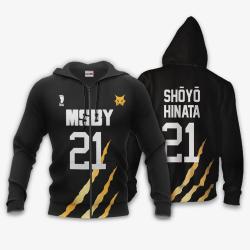 Anime MSBY Shoyo Hinata Hoodie Uniform Costume Number 21 Haikyuu Anime Shirts Perfect And Unique Gifts For Otaku On Christmas