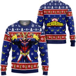 All Might Custom Anime Ugly Christmas Sweater Perfect And Unique Gifts For Adults Kids On Christmas