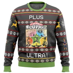 My Hero Academia Boku No Plus Ultra Ugly Christmas Sweater Perfect And Unique Gifts For Adults Kids On Christmas