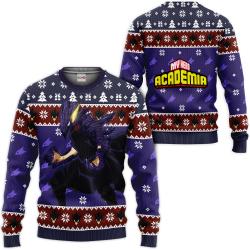 Fumikage Tokoyami Custom Anime Ugly Christmas Sweater Perfect And Unique Gifts For Adults Kids On Christmas