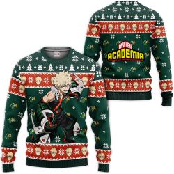 Katsuki Bakugo Custom Anime Ugly Christmas Sweater Perfect And Unique Gifts For Adults Kids On Christmas