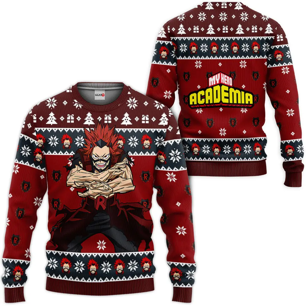 Red Riot Custom Anime Ugly Christmas Sweater Perfect And Unique Gifts For Adults Kids On Christmas