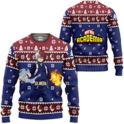 Shoto Todoroki Custom Anime Ugly Christmas Sweater Perfect And Unique Gifts For Adults Kids On Christmas
