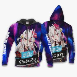Anime Nakiri Ayame Hoodie Holo Graffiti Custom Anime Galaxy Style Perfect And Unique Gifts For Otaku Anime Fans On Christmas