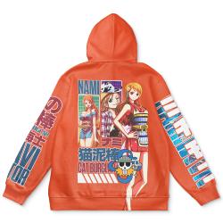 Anime Nami V2 One Piece Streetwear Hoodie Perfect And Unique Gifts For Otaku Anime Fans On Christmas