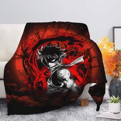 Anime Natsu Dragonee Fairy Tale Moonlight Premium Fleece Sherpa Blanket Perfect Gifts For Family On Christmas