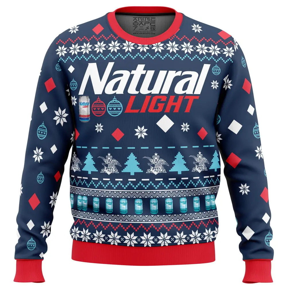 Natural Light Beer Ugly Christmas Sweater Perfect And Unique Gifts For Adults Kids On Christmas