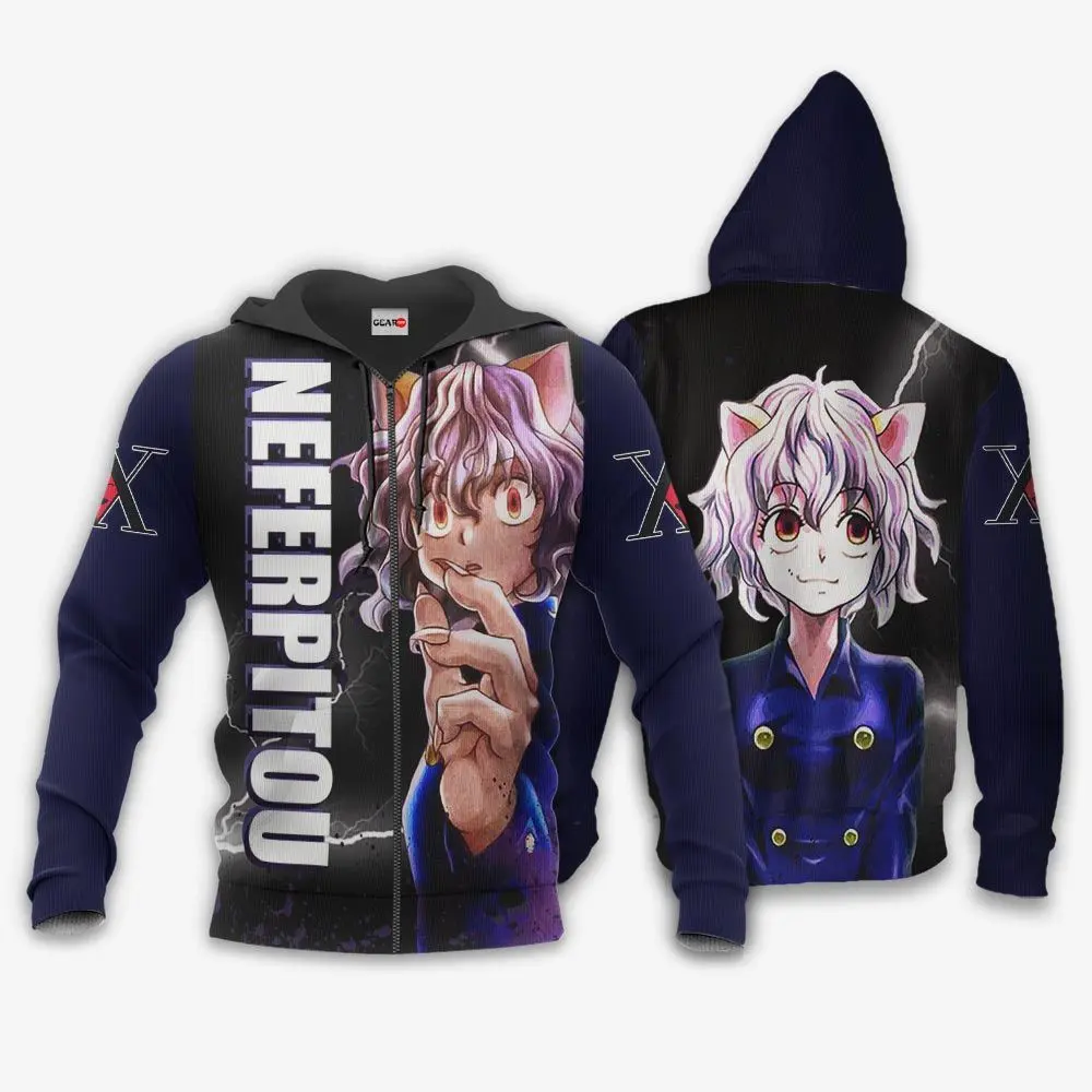 Anime Neferpitou Hoodie Hunter x Hunter Perfect And Unique Gifts For Otaku Anime Fans On Christmas