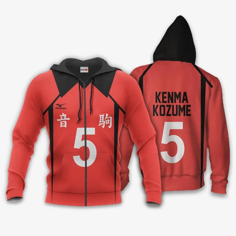Anime Nekoma Kenma Kozume Hoodie Uniform Costume Num 5 Haikyuu Anime Shirt Perfect And Unique Gifts For Otaku On Christmas