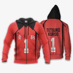 Anime Nekoma Tetsuro Kuroo Hoodie Number 1 Uniform Costume Haikyuu Anime Shirts Perfect And Unique Gifts For Otaku On Christmas