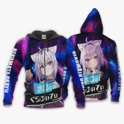 Anime Nekomata Okayu Hoodie Holo Graffiti Custom Anime Galaxy Style Perfect And Unique Gifts For Otaku Anime Fans On Christmas