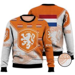 Netherlands National Soccer Team Qatar World Cup 2022 Champions Socce Ugly Sweaters Perfect And Unique Gifts On Christmas