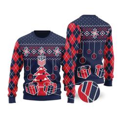 New USMNT Soccer 2022 Fox FIFA World Cup Ugly Christmas Sweater Perfect And Unique Gifts For Adults Kids On Christmas