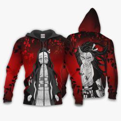 Anime Nezuko Hoodie Custom Anime Japan Art Perfect And Unique Gifts For Otaku Anime Fans On Christmas