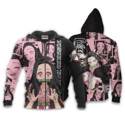 Anime Nezuko Kamado Hoodie Custom Anime Manga Style Perfect And Unique Gifts For Otaku Anime Fans On Christmas