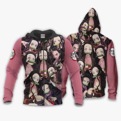 Anime Nezuko Kamado Hoodie Custom Anime Perfect And Unique Gifts For Otaku Anime Fans On Christmas