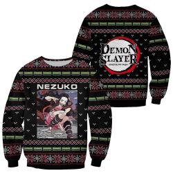 Nezuko Kamado Ugly Christmas Sweater Anime Custom Clothes Perfect And Unique Gifts For Adults Kids On Christmas
