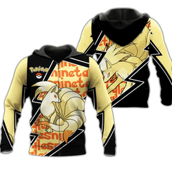 Anime Ninetales Zip Hoodie Costume Shirt Fan Gift Idea Perfect And Unique Gifts For Otaku Anime Fans On Christmas