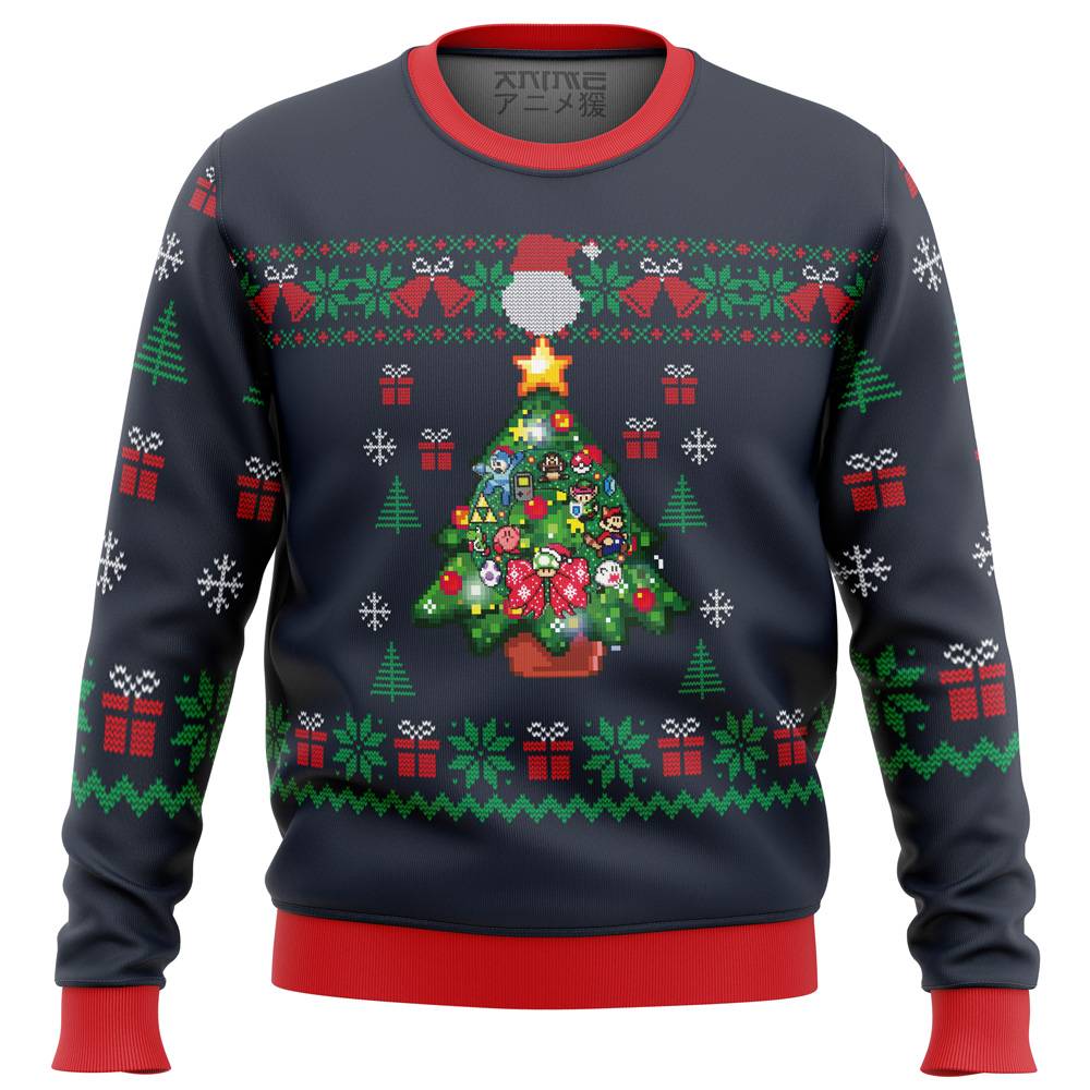 Nintendo Tree Ugly Christmas Sweater Perfect And Unique Gifts For Adults Kids On Christmas