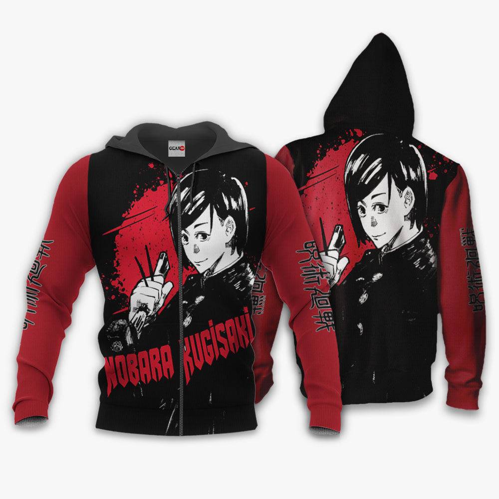 Anime Nobara Kugisaki Hoodie Custom Anime Monochrome Perfect And Unique Gifts For Otaku Anime Fans On Christmas