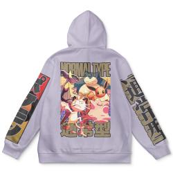 Anime Normal Type Pokemon Streetwear Hoodie Perfect And Unique Gifts For Otaku Anime Fans On Christmas