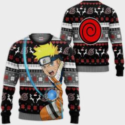 Uzumaki Ugly Christmas Sweater Custom Anime Perfect And Unique Gifts For Adults Kids On Christmas
