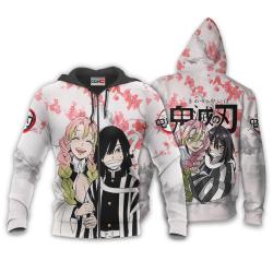 Anime Obanai and Mitsuri Hoodie Custom Anime Valentine's Gift Perfect And Unique Gifts For Otaku Anime Fans On Christmas