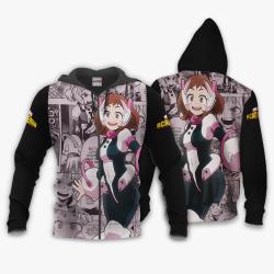 Anime Ochako Uraraka Hoodie Custom Anime Manga Style Perfect And Unique Gifts For Otaku Anime Fans On Christmas