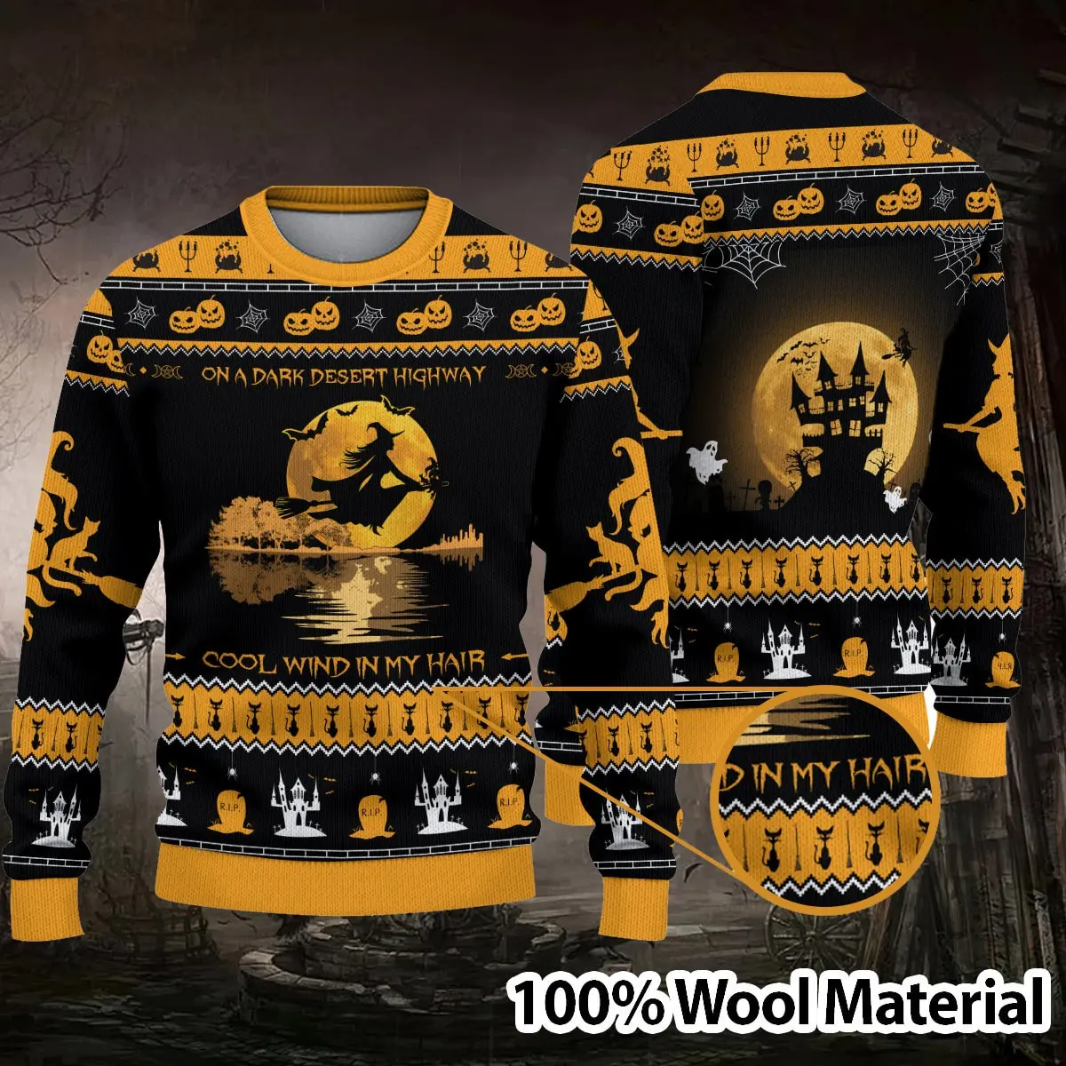On A Dark Desert Highway Cool Wind In My Hair Sweater Perfect And Unique Gifts For Adults Kids On Christmas