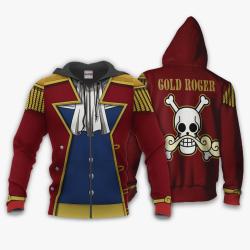Anime Gol D. Roger Costume Hoodie Shirt Anime Zip Jacket Perfect And Unique Gifts For Otaku Anime Fans On Christmas