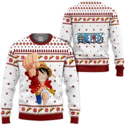 Luffy Custom Anime Ugly Christmas Sweater VA1808 Perfect And Unique Gifts For Adults Kids On Christmas