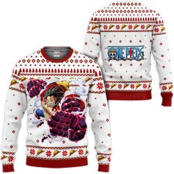 Luffy Gear 4 Custom Anime Ugly Christmas Sweater VA1808 Perfect And Unique Gifts For Adults Kids On Christmas
