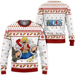 Luffy Gear 5 Custom Anime Ugly Christmas Sweater VA1808 Perfect And Unique Gifts For Adults Kids On Christmas