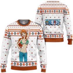 Nami Custom Anime Ugly Christmas Sweater VA1808 Perfect And Unique Gifts For Adults Kids On Christmas