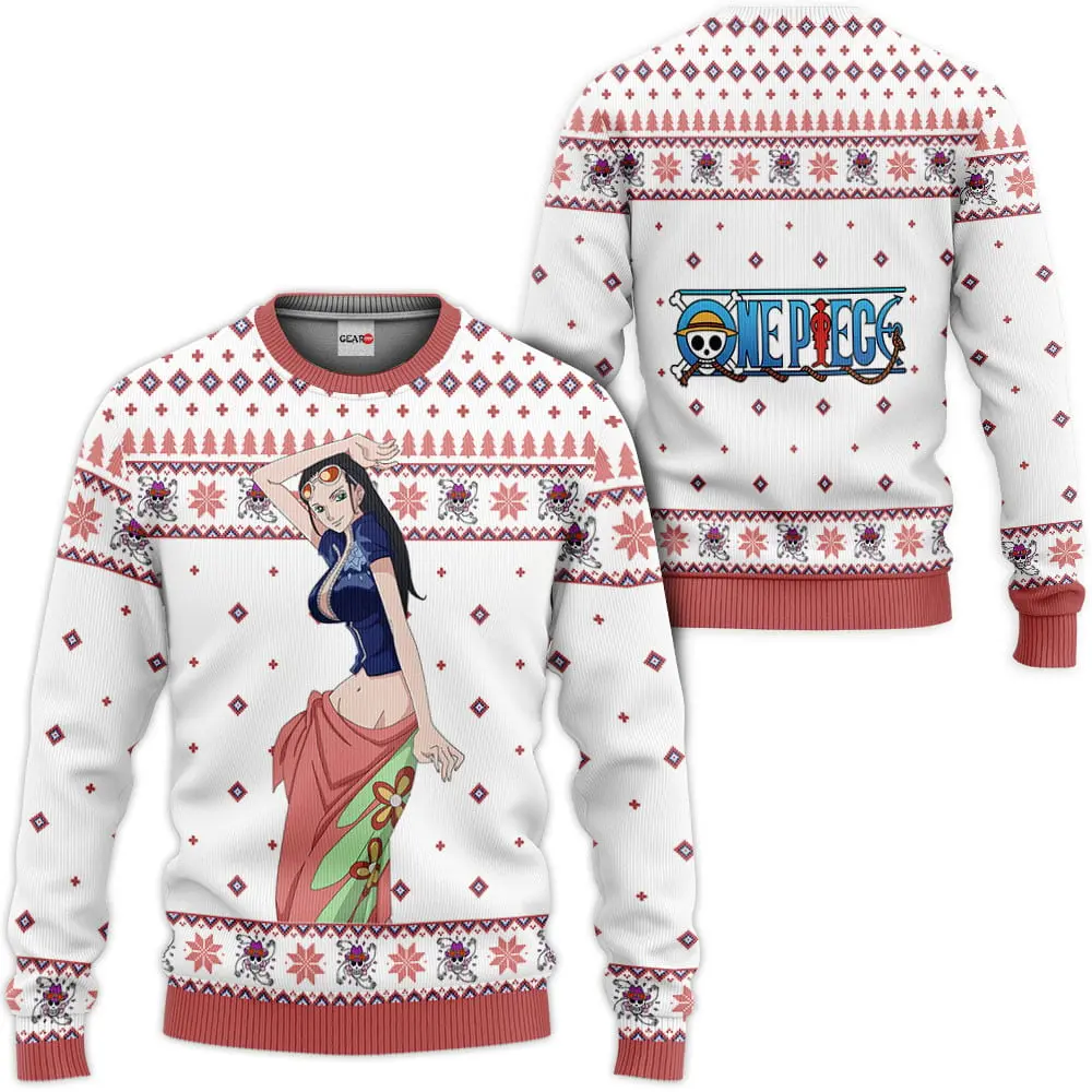 Nico Robin Custom Anime Ugly Christmas Sweater VA1808 Perfect And Unique Gifts For Adults Kids On Christmas