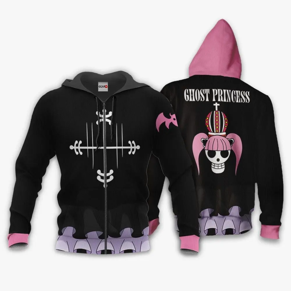Anime Perona Uniform Costume Hoodie Shirt Anime Zip Jacket Perfect And Unique Gifts For Otaku Anime Fans On Christmas