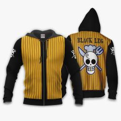 Anime Sanji Black Leg Hoodie Shirt Uniform Costume Anime Zip Jacket Perfect And Unique Gifts For Otaku Anime Fans On Christmas