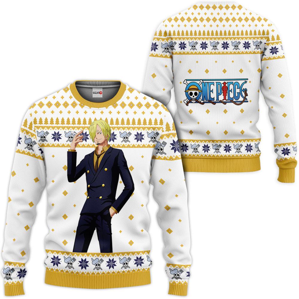 Sanji Custom Anime Ugly Christmas Sweater VA1808 Perfect And Unique Gifts For Adults Kids On Christmas