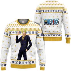 Sanji Custom Anime Ugly Christmas Sweater VA1808 Perfect And Unique Gifts For Adults Kids On Christmas