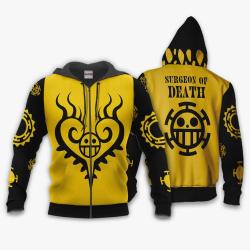 Anime Trafalgar D. Water Law Hoodie Custom Surgeon of Death Anime Shirts Perfect And Unique Gifts For Otaku On Christmas