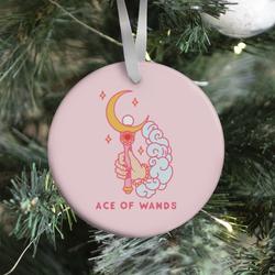 Ace of Wands Crescent Wand Ornament Perfect And Unique Gifts For Family On Christmas Holiday