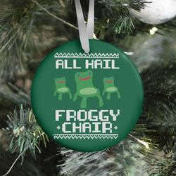 All Hail Froggy Chair Ugly Sweater Ornament Perfect And Unique Gifts For Family On Christmas